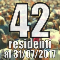 42 residenti al 31/07/2017