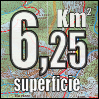 Superficie 6,25 kmq